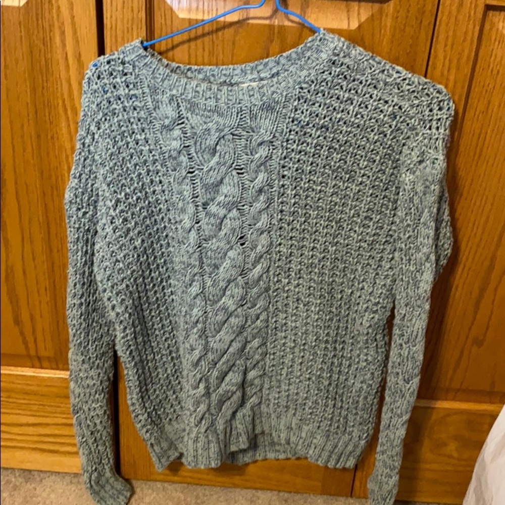 teal sweater